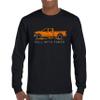 Tee Hunt Roll with Power Pickup Truck Men's Big and Tall Graphic Long Sleeve T-Shirt - Offroad 4x4 Design 3X-Large Black view 2
