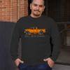 Tee Hunt Roll with Power Pickup Truck Men's Big and Tall Graphic Long Sleeve T-Shirt - Offroad 4x4 Design 3X-Large Black view 3