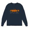 Tee Hunt Roll with Power Pickup Truck Men's Graphic Long Sleeve T-Shirt - Offroad 4x4 Design X-Large Navy Blue view 1