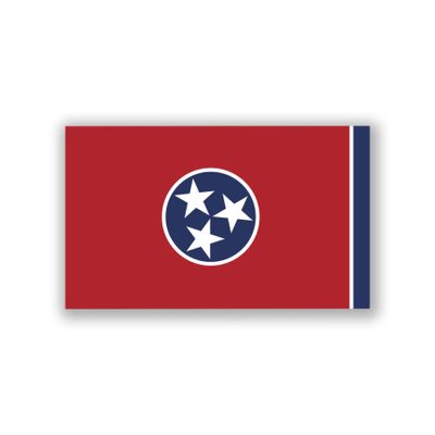 2-Pack Tennessee State Flag Decal Stickers | Official State Flag of Tennessee Stickers | 5-Inches by 3-Inches | Premium Quality Vinyl | PD348