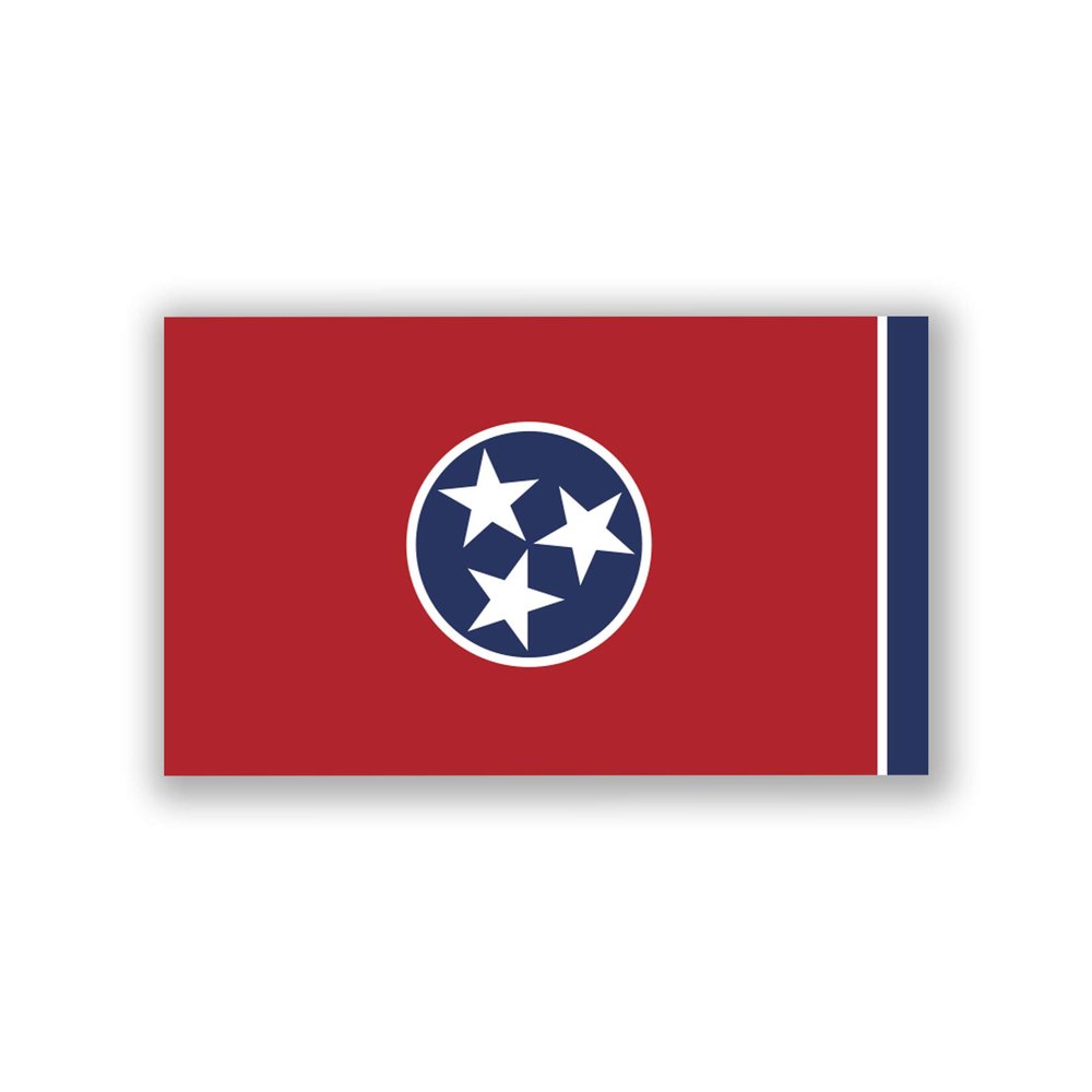 2-Pack Tennessee State Flag Decal Stickers | Official State Flag of Tennessee Stickers | 5-Inches by 3-Inches | Premium Quality Vinyl | PD348