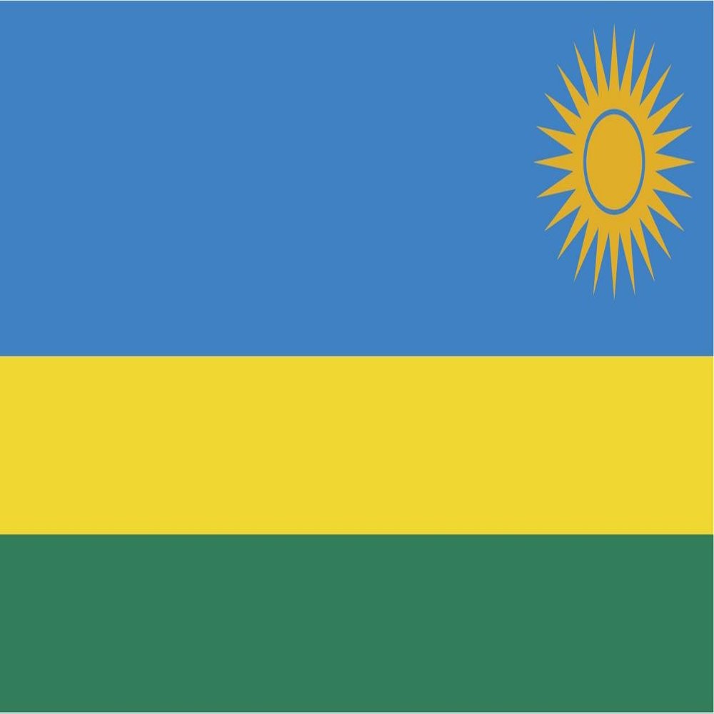 2-Pack Rwanda Flag Decal Sticker | 5-Inches By 3-Inches | Premium Quality Vinyl | PD517