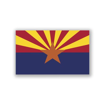 2-Pack Arizona State Flag Decal Sticker | 5-Inches by 3-Inches | Premium Quality Vinyl | PD309