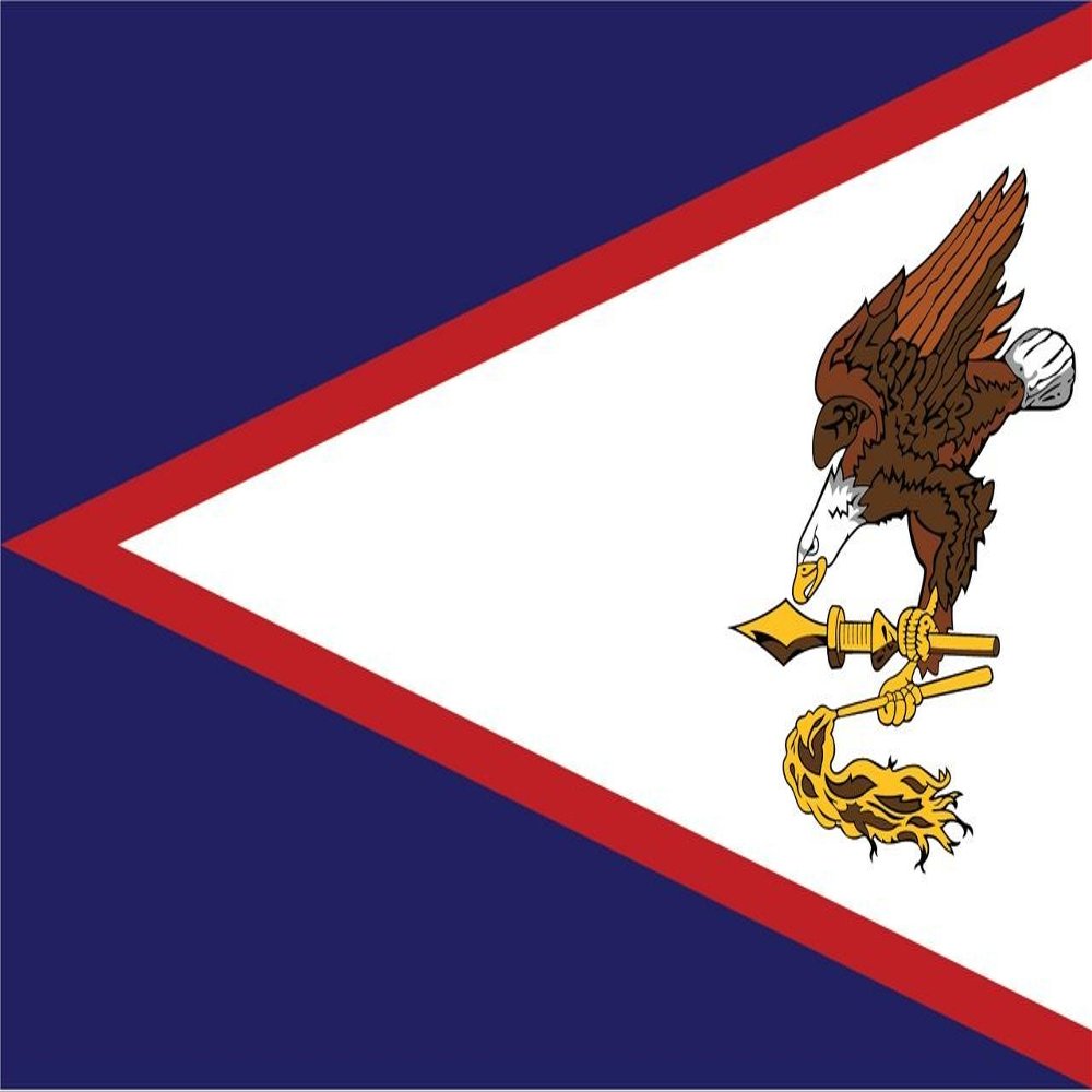 2-Pack American Samoa Flag Decal Sticker | 5-Inches by 3-Inches | Premium Quality Vinyl | PD369F