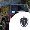 2-Pack Massachusetts State Flag Decal Stickers | Official Flag of Massachusetts Stickers |5-Inches by 3-Inches | Premium Quality Vinyl | PD327F view 3