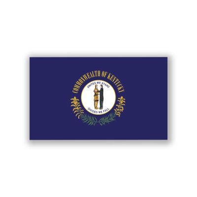 2-Pack Kentucky State Flag Decal Sticker | Official Flag of Kentucky Sticker | 5-Inches by 3-Inches | Premium Quality Vinyl | PD323