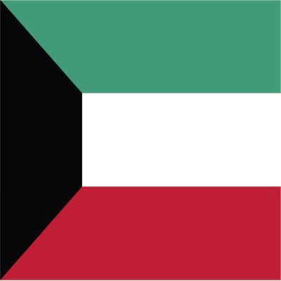 2-Pack Kuwait Flag Decal Sticker | 5-Inches by 3-Inches | Premium Quality Vinyl | PD461