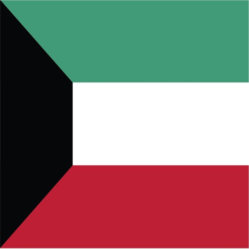2-Pack Kuwait Flag Decal Sticker | 5-Inches by 3-Inches | Premium Quality Vinyl | PD461
