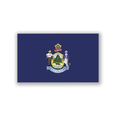 2-Pack Maine State Flag Decal Stickers | Official Flag of Maine Stickers | 5-Inches by 3-Inches | Premium Quality Vinyl | PD325