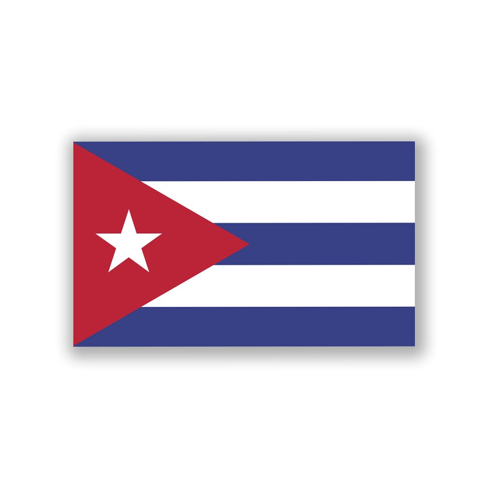 TUKIMA 2-Pack Cuba Flag Decal | 5x5 Inches | Premium Vinyl | PD413