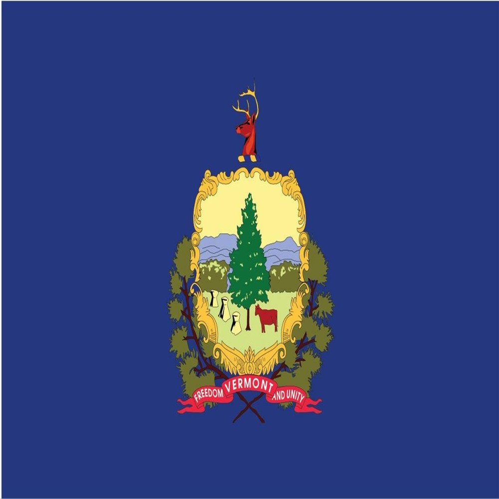 2-Pack Vermont State Flag Decal Sticker | 5-Inches by 3-Inches | Premium Quality Vinyl | PD351