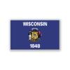 2-Pack Wisconsin State Flag Decal Sticker | 5-Inches by 3-Inches | Premium Quality Vinyl | PD355 view 1