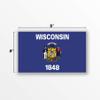 2-Pack Wisconsin State Flag Decal Sticker | 5-Inches by 3-Inches | Premium Quality Vinyl | PD355 view 2