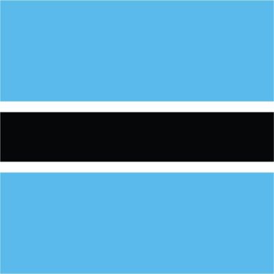 2-Pack Botswana Flag Decal Sticker | 5-Inches by 3-Inches | Premium Quality Vinyl | PD393