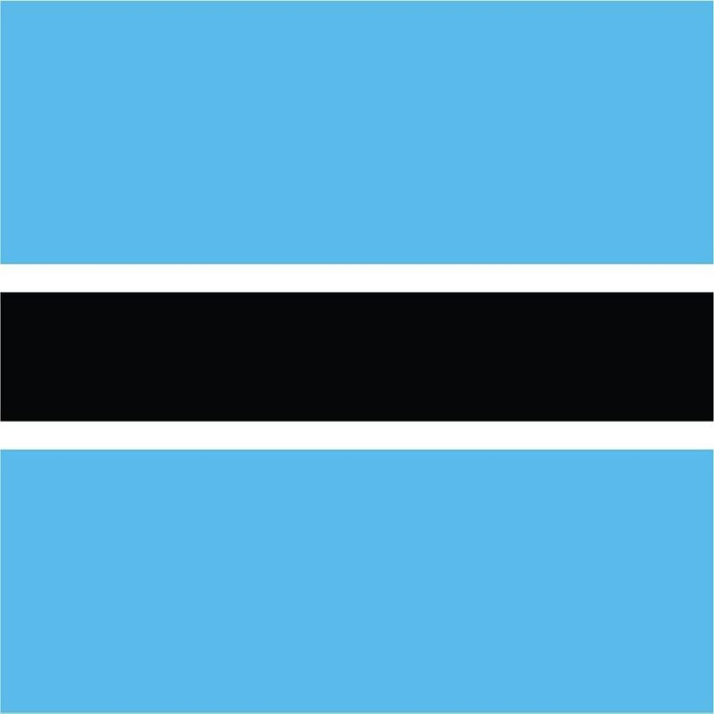 2-Pack Botswana Flag Decal Sticker | 5-Inches by 3-Inches | Premium Quality Vinyl | PD393