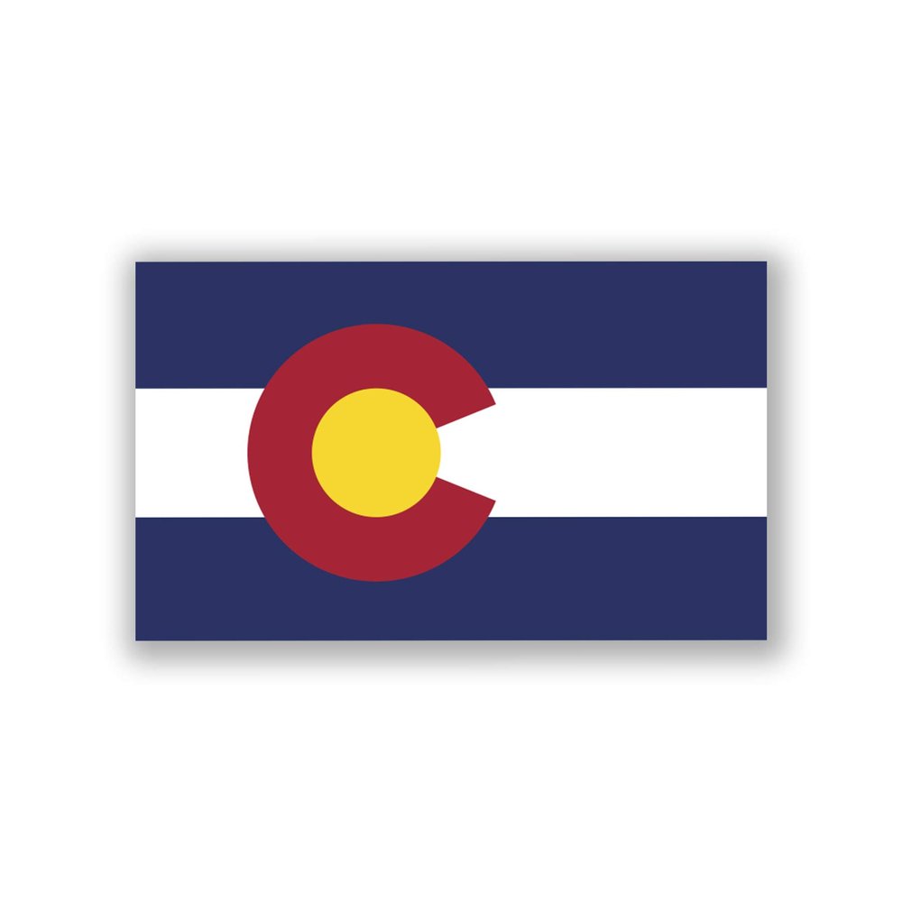 2-Pack Colorado State Flag Decal Sticker | Official State Flag of Colorado Sticker | 5-Inches by 3-Inches | Premium Quality UV Protected Laminated Vinyl | PD312