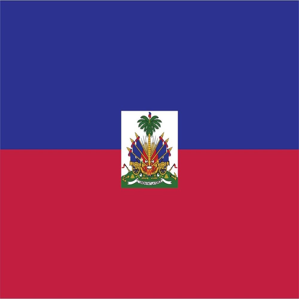 2-Pack Haiti Flag Decal Sticker | 5-Inches by 3-Inches | Premium Quality Vinyl | PD442