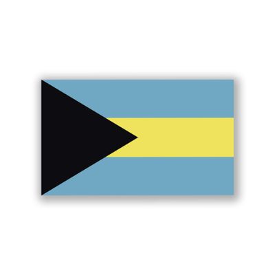 2-Pack Bahamas Flag Decal Sticker | 5-Inches by 3-Inches | Premium Quality Vinyl | PD380