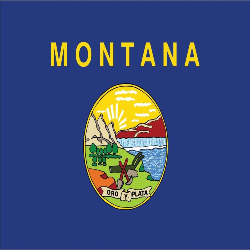 2-Pack Montana State Flag Decal Sticker | 5-Inches by 3-Inches | Premium Quality Vinyl | PD332