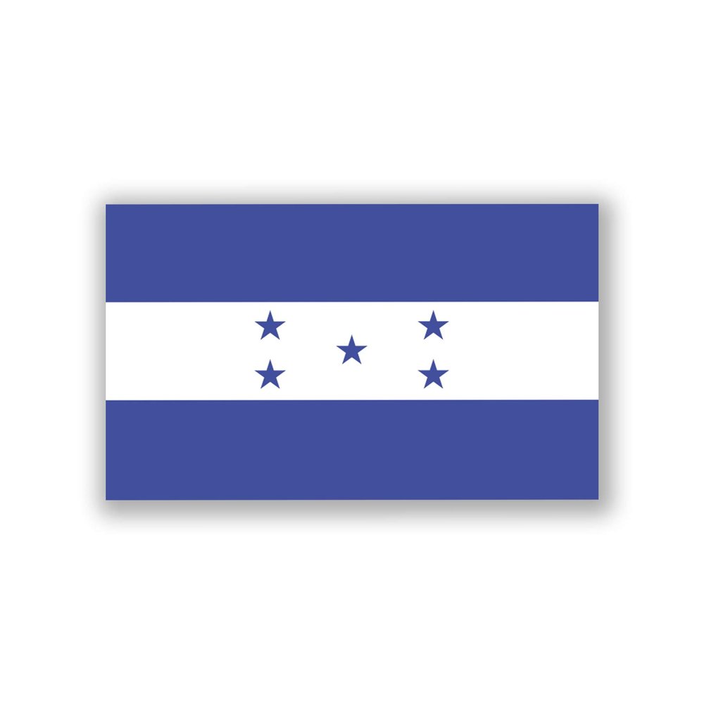 2-Pack Honduras Flag Decal Stickers | Official Flag of Honduras Stickers | 5-Inches by 3-Inches | Premium Quality Vinyl | PD443