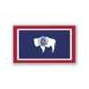 2-Pack Wyoming State Flag Decal Stickers | Official Flag of Wyoming Stickers | 5-Inches by 3-Inches | Premium Quality Vinyl | PD356 view 1