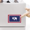 2-Pack Wyoming State Flag Decal Stickers | Official Flag of Wyoming Stickers | 5-Inches by 3-Inches | Premium Quality Vinyl | PD356 view 4