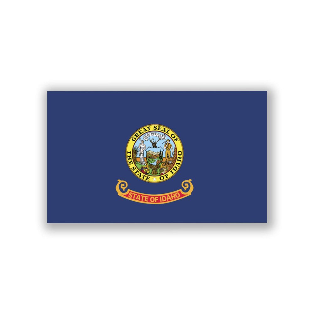 2-Pack Idaho State Flag Decal Stickers | Official Flag of Idaho Stickers | 5-Inches by 3-Inches | Premium Quality Vinyl | PD318