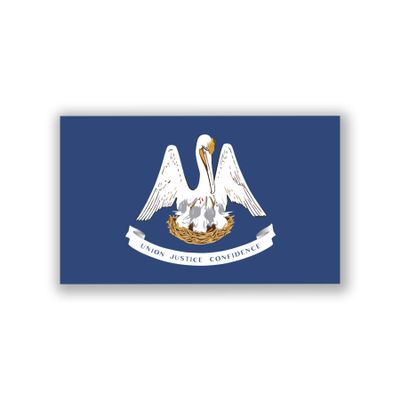 2-Pack Louisiana State Flag Decal Stickers | Official Flag of Louisiana Stickers | 5-Inches by 3-Inches | Premium Quality Vinyl | PD324