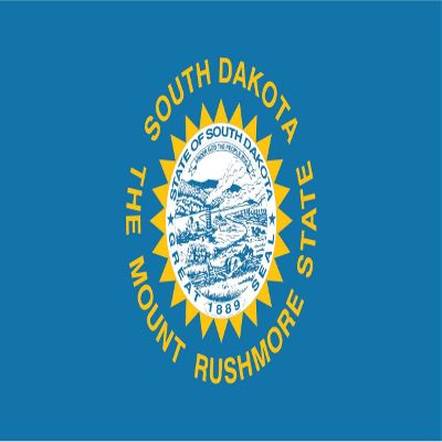2-Pack South Dakota State Flag Decal Sticker | 5-Inches by 3-Inches | Premium Quality Vinyl | PD347