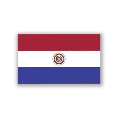 2-Pack Paraguay Flag Decal Sticker | 5-Inches by 3-Inches | Premium Quality Vinyl | PD508