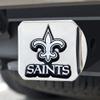 New Orleans Saints NFL Metal Hitch Cover with 3D Team Logo by FANMATS - Unique Round Molded Design Easy Installation on Truck, SUV, Car - Ideal Gift for Die Hard Football Fan view 3