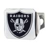 Las Vegas Raiders NFL Chrome Hitch Cover with Chrome Team Logo by FANMATS - Unique 3-D Team Logo Molded Metal Design Easy Installation on Truck, SUV, Car - Ideal Gift for Die Hard Football Fan view 1