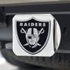Las Vegas Raiders NFL Chrome Hitch Cover with Chrome Team Logo by FANMATS - Unique 3-D Team Logo Molded Metal Design Easy Installation on Truck, SUV, Car - Ideal Gift for Die Hard Football Fan view 3
