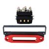 12V 500A Winch Solenoid Relay + 10" Anodized Red Hawse Fairlead + Flip-Up 254mm Mounted License Plate Holder SUV ATV UTV 4x4 view 1