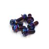 uxcell 6Pcs Colorful Titanium Alloy Motorcycle Hexagon Bolts Screws Fastener M6 x 10mm view 1