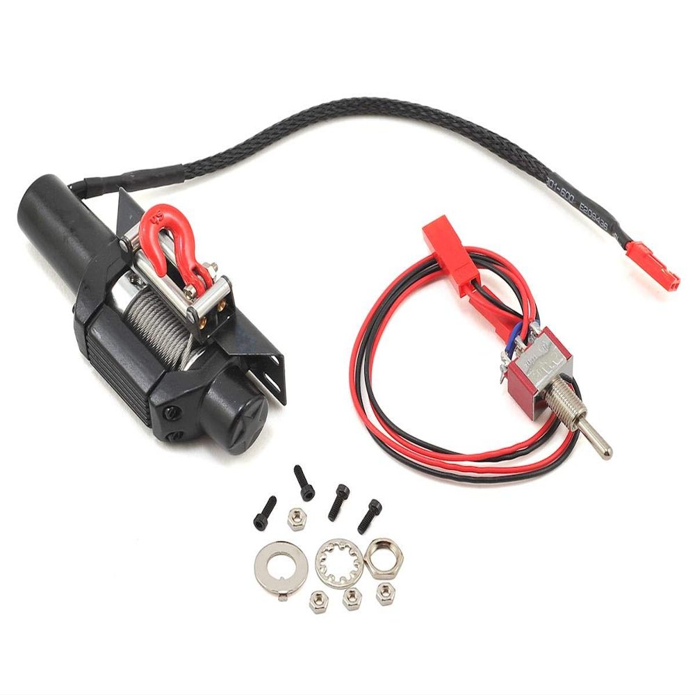 Yeah Racing 1/10 RC Rock Crawler HD Steel Wired Winch - Type C (Black)