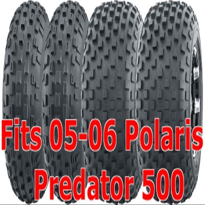 WANDA Set 4 Sport ATV Tires 21x7-10 & 22x11-10 05-06 Polaris Predator 500