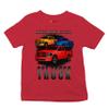 American Steel One Tough Pickup Truck Youth Graphic Short Sleeve T-Shirt - Offroad 4x4 Power Design for Boys Large Red view 1