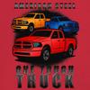 American Steel One Tough Pickup Truck Youth Graphic Short Sleeve T-Shirt - Offroad 4x4 Power Design for Boys Large Red view 4