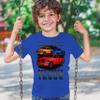 American Steel One Tough Pickup Truck Youth Graphic Short Sleeve T-Shirt - Offroad 4x4 Power Design for Boys X-Large Blue view 3