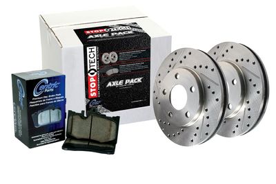 Stoptech 978.44028F Sport Axle Pack, Drilled & Slotted, Front