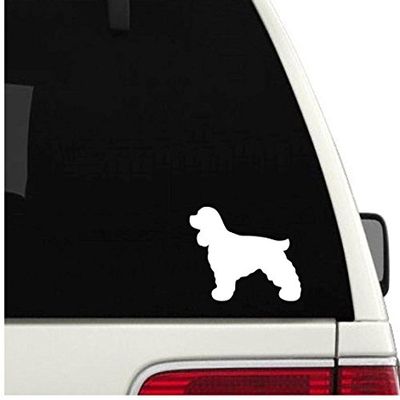Cocker Spaniel Dog Shape - Vinyl Decal - Car Phone Helmet - Select Size