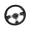GTW Ultimate Golf CART Carbon Fiber Steering Wheel W/Choice of Black OR Chrome Adapter for Club CAR DS (1982 & UP) (Black) view 2