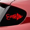 Slap-Art Fish on Hook Vinyl Decal Sticker Fishing Lure Rod (Red) view 1