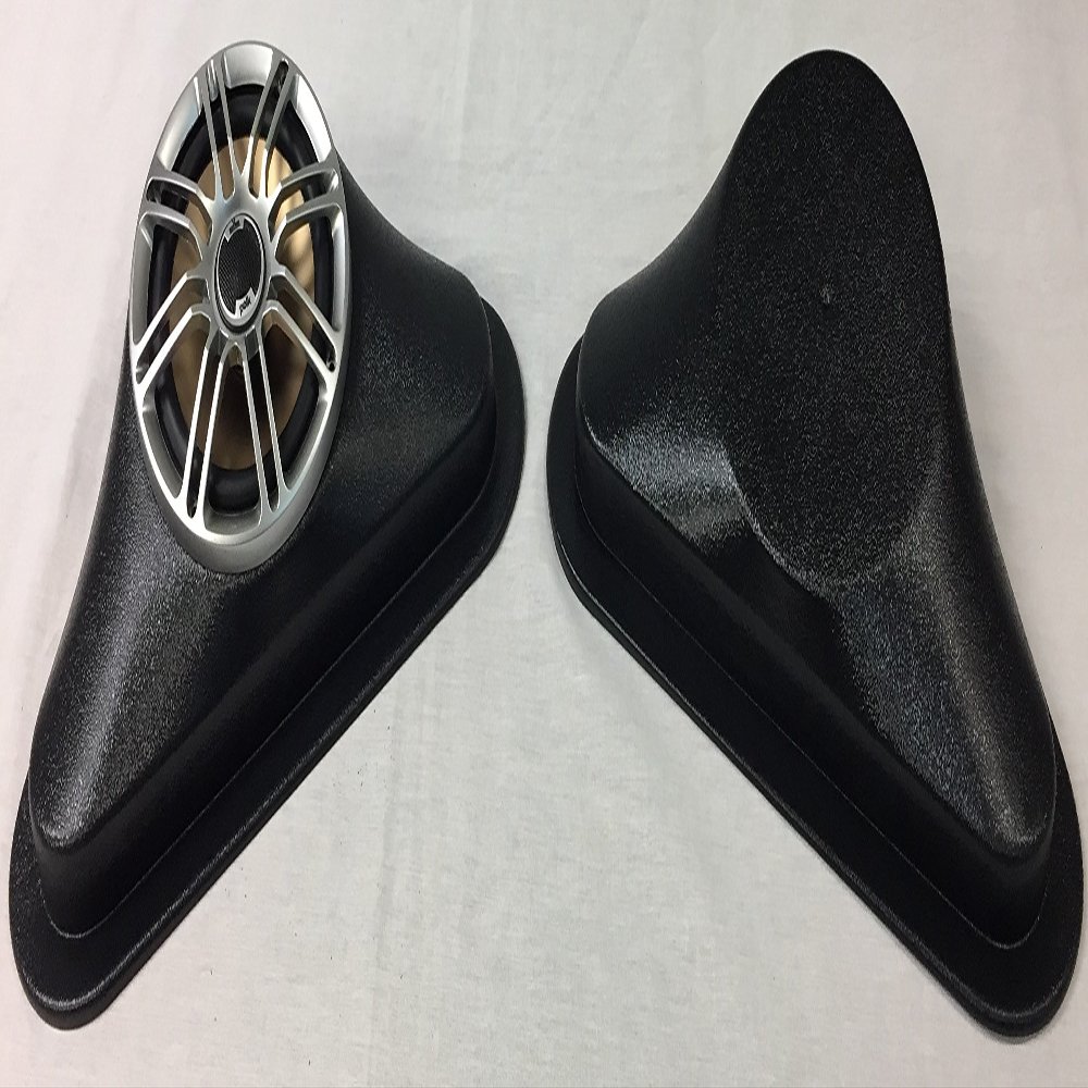 GMT Inc Universal Corner Angled Flanged Speaker Pod Fits Up to 6 1/2" Round Speakers with Open Bottom
