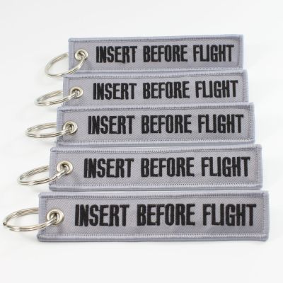 Rotary13B1 Insert Before Flight Keychains - Gray/Black - 5pcs (BF848)