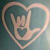 Amazing Sign Language I Love You Vinyl Decal Sticker (White) view 1