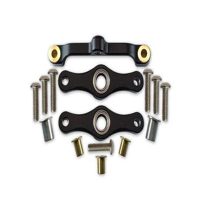 GPM For Tamiya TT-01 / TT-01D Upgrade Parts Aluminum Steering Assembly With Bearings - 1 Set Black