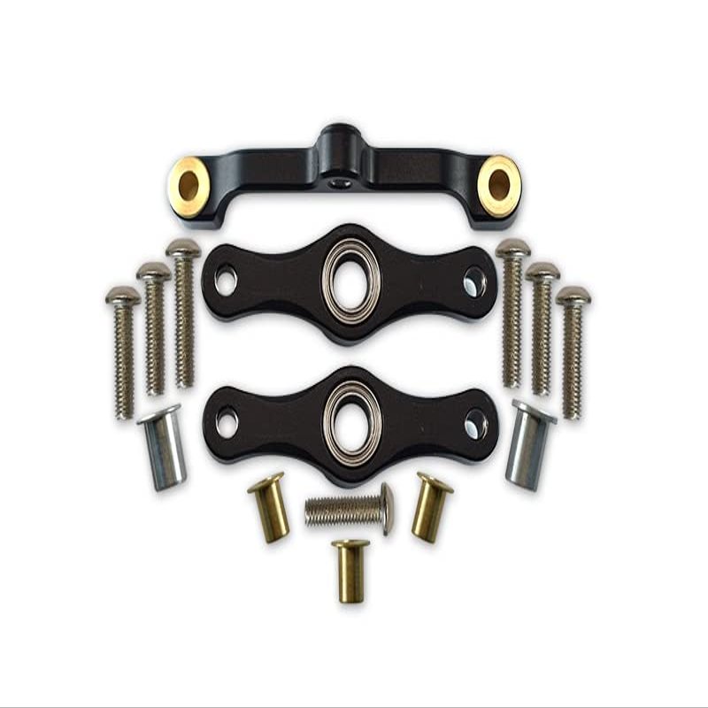 GPM For Tamiya TT-01 / TT-01D Upgrade Parts Aluminum Steering Assembly With Bearings - 1 Set Black