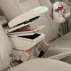SZSS-CAR Beige Color Leather Car Interior Parts Center Console Armrest Box Compatible with Mercedes-Benz Smart Fortwo Forfour Armrests Auto Stroage with USB view 4